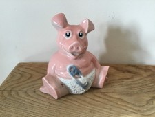 NatWest Bank Woody The Baby Pig Money Box made by Wade 1980's Collectable