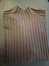 Ladies Beige Jumper Large ASDA Long Sleeve Pullover Top Soft Knit Winter Cosy