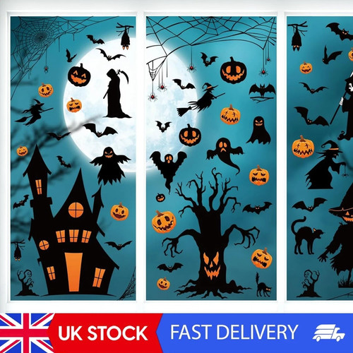 Halloween window decorations - decorations,