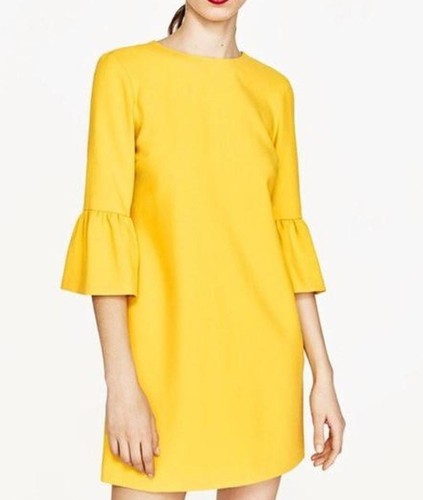 Zara yellow shift dress - yellow,