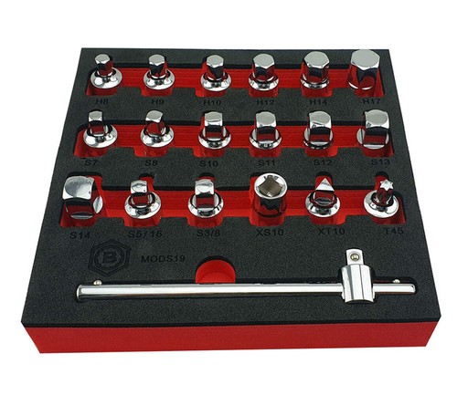 Britool hallmark 19pc oil - 3/8",
