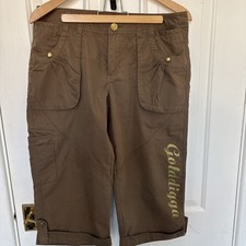 Golddigga Khaki Cropped Cargo