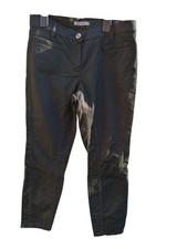 Gardeur black cotton/Linen/Elastane trousers size 12 W30" Short 26" Inside Leg