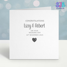 Personalised Wedding Day Card
