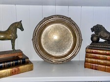 Vintage gin tray round - gin, footed