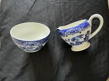 old willow english ironstone. Milk Jug And Sugar Bowl. Swinnertons