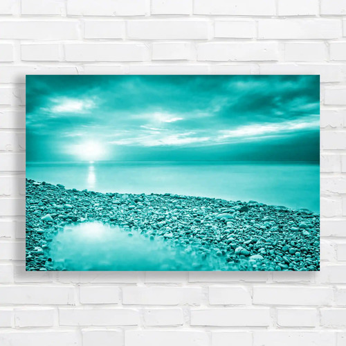 Romantic sunset view pebble - sunset,