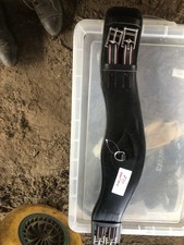 28” Black English Leather Anatomical Dressage Girth