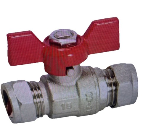 22mm lever ball valve red - lever,