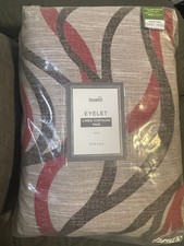 Dunelm Mirage Red Eyelet Lined