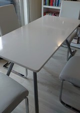 120x60cm white high gloss table