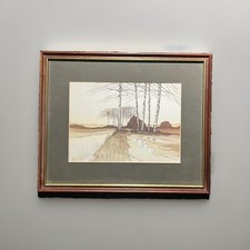 Robert Massey-Sun/Midwinter & Winter Trees-Landscape Art Print-Small 27 x 22 cm