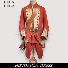 Men's Red British Army Uniform with Cream Lapel | Regimental Soldier Uniform