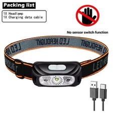 Super Bright USB Rechargeable Headlamp Waterproof LED Head Torch Headlight New