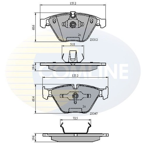 Brake pad set for disc - set,