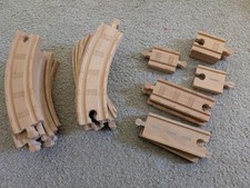Wooden Train Track Pieces -