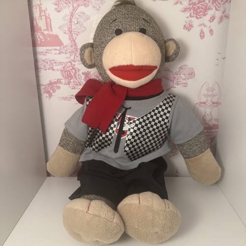 Build bear sock monkey - monkey, plush