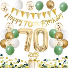 70th Birthday Decorations Sage Green Balloons For Women Men Rainllon Number 70 