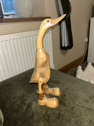 Wooden duck tall with - duck,