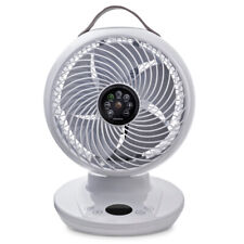 Schallen White Oscillating Small Silent Air Cool Desktop Circulator Fan + Remote