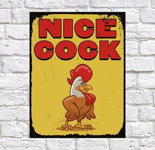 Nice cock retro metal tin - nice, cock,