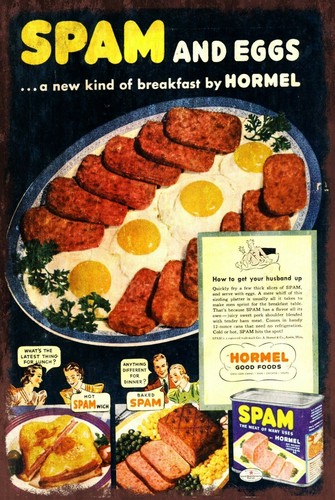 Spam advertisement retro metal - spam,