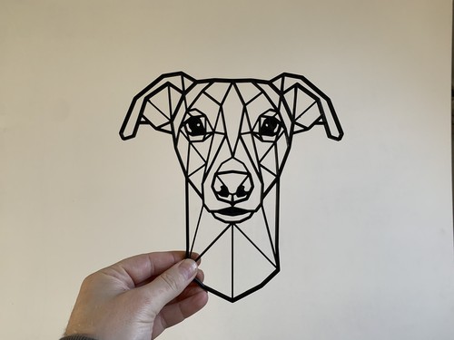 Geometric whippet greyhound - geometric,