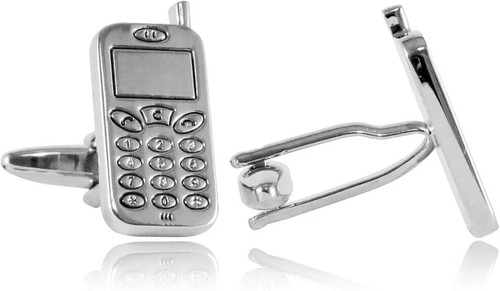 Mobile phone cufflinks - -, mens