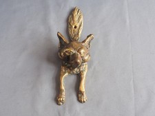 Antique Heavy Brass Fox Door Knocker