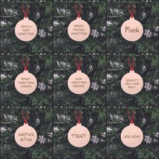 Adult rude christmas baubles - rude,