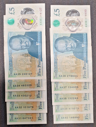 Bank england five - five, pound