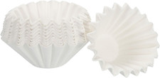 Sourcing Map 2-4 Cup Basket Coffee Filters White Paper Filter 50/185Mm Drip Coff