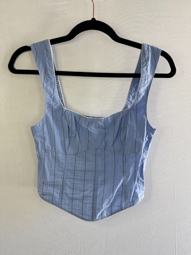Monki blue pinstripe - pinstripe, corset
