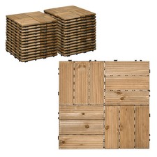 Outsunny 27 Pcs Wooden Decking