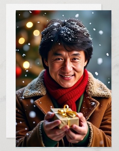 Jackie chan christmas card - chan,