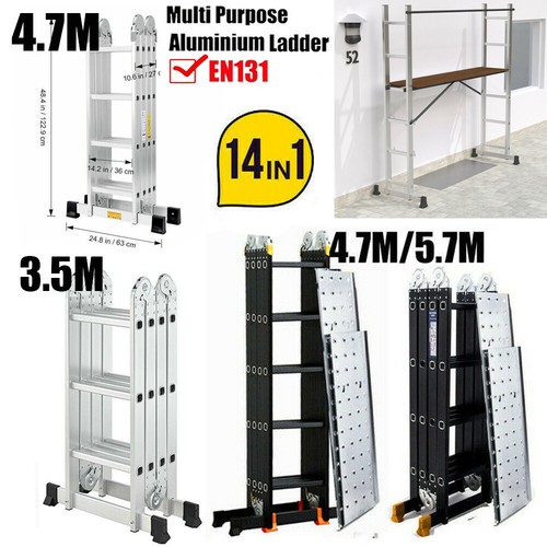 7m ladder aluminium - 3.5m-5.7m,