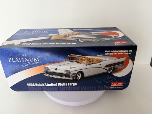 Sunstar 1958 white buick - 1:18,