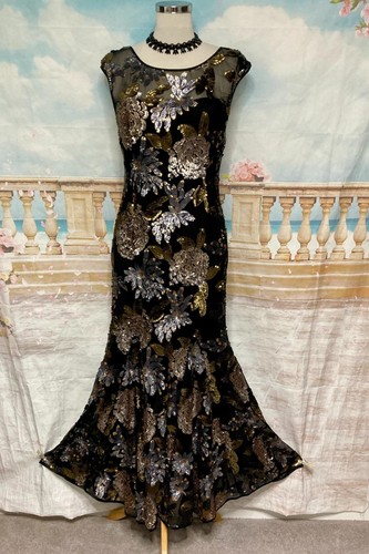 Evening dress black - black, gold