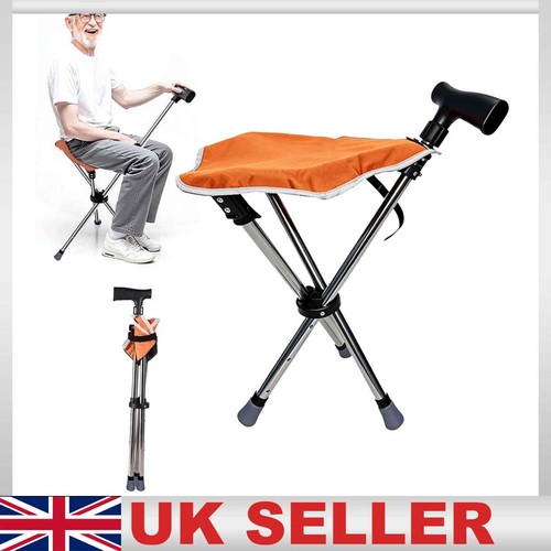 Folding walking stick - folding, seat