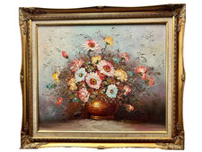 Signed Floral Oil Painting