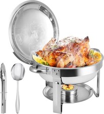 Chafing Dishes for Buffet, 5QT Round Stainless Steel Chafing Dish AUCTION