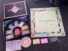 MONOPOLY GAME : 1990 Deluxe Vintage Waddingtons Edition 100% Complete 