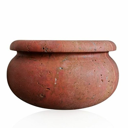 Red travertine marble - marble, bowl
