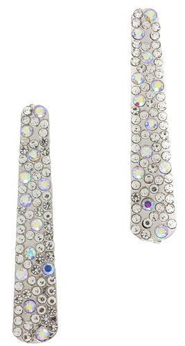 Silver sparkly rhinestone - 2x,