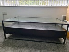 Black Coffee Table With Glass