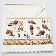 Blank Note Card Embossed Old