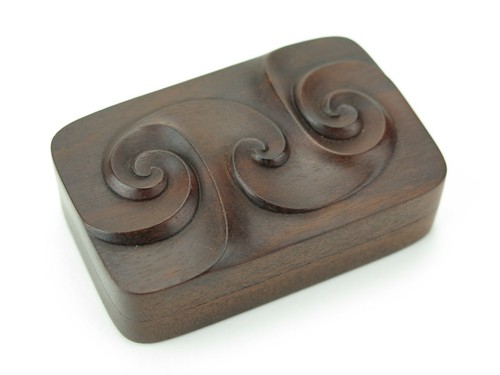 Exquisite carved walnut box