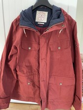 Men's Fat Face Hooded Jacket size XL Colour Burgundy.