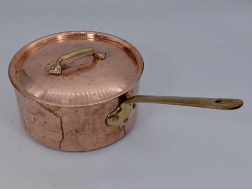 Vintage french copper saucepan - french,