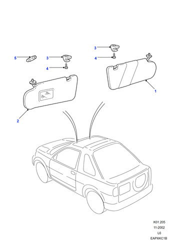 Land rover genuine sun visor - genuine,